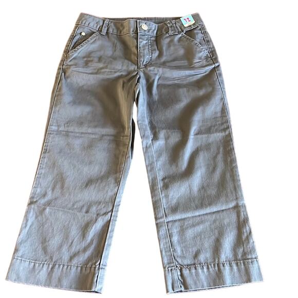 Justice Girls 12 Slim Gray Capri Pants NWT - Picture 1 of 10